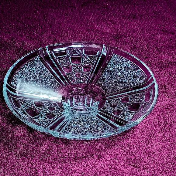 Vintage Fng Indonesia Daisy Button Pattern Glass Candy Bowl With Lid - Picture 6 of 12